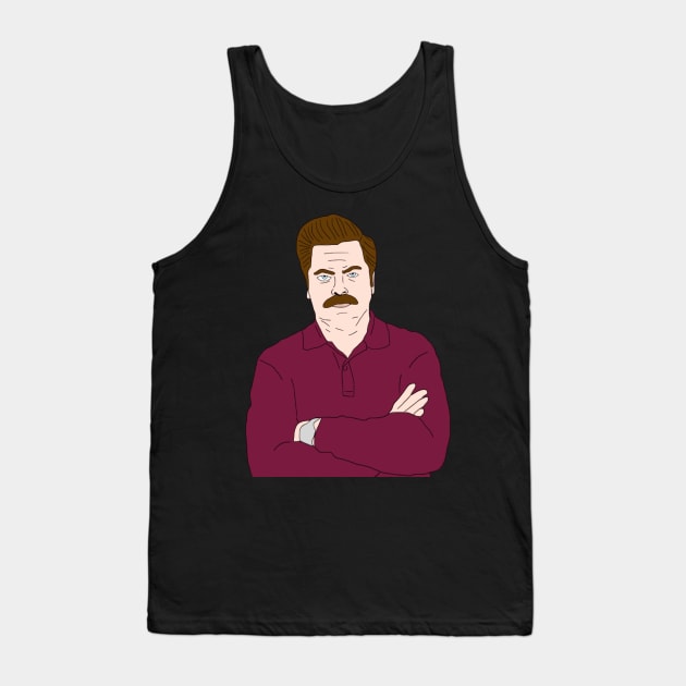 Ron Swanson Tank Top by VideoNasties